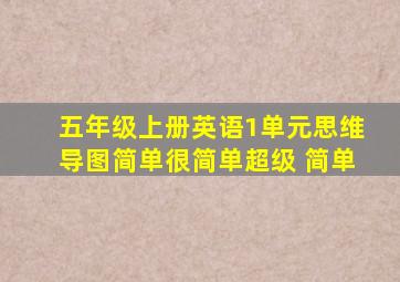 五年级上册英语1单元思维导图简单很简单超级 简单